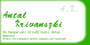 antal krivanszki business card